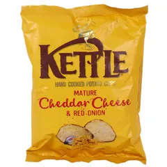 Kettle Potato Chips Mature Cheddar Cheese And Red Onion 130g