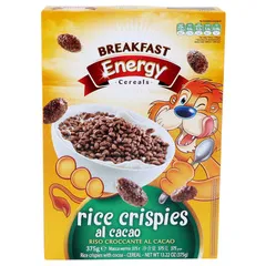 Breakfast Energy Rice Crispies Cocoa Cereal 375 G
