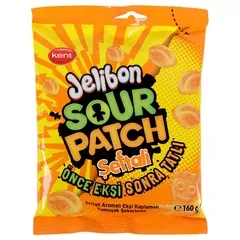 Sour Patch Peach Flavour Jelly Candy With Sour Coating 160g