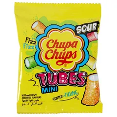 Chupa Chups Tubes Mini Sour Candy Fruit Flavour 24 Dot 2g