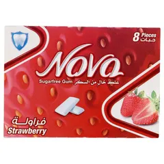 Nova Strawberry Sugar Free Gum 11 Dot 2g