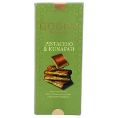 Godiva Milk Chocolate Bar With Pistachio And Kunafa 122g