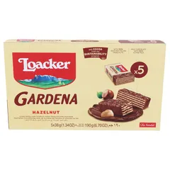 Loacker Gardena Hazelnut Wafers 5 × 38g