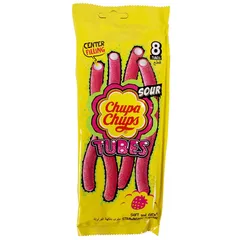 Chupa Chups Tubes Strawberry Sour Candy 80g