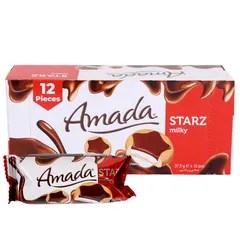 Amada Starz Milky Chocolate Biscuit 12 × 37 Dot 5g