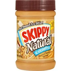 Skippy Natural Creamy Peanut Butter Spread 15 Oz