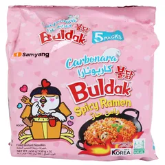 Samyang Buldak Carbonara Spicy Fried Instant Noodles 5 x 130 g