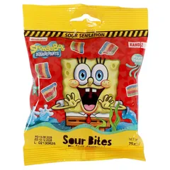 Kandiz Spongebob Sour Bites Mix Fruit Flavoured 75g