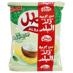 رقائق البطاطس بنكهة لبن الزبادي والنعناع