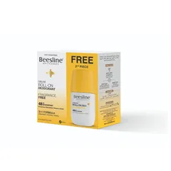 Beesline Natural Roll On Deodorant Fragrance Free 2 × 50ml