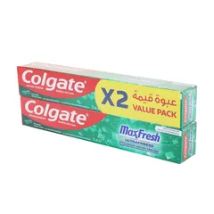 Colgate Toothpaste Maxfresh Clean Mint With Cooling Crystals Value Pack 2 × 75 Ml