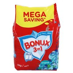 Bonux 3 In 1 Semi Automatic Laundry Detergent Powder Original Mega Saving 7 Kg