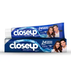 Triple Fresh Gel Toothpaste For 12 Hours Fresh Breath Cool Breeze with Antibacterial Mouthwash & Microshine Crystals