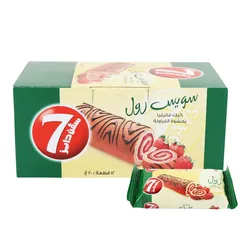 سويس رول بحشوة الفراولة