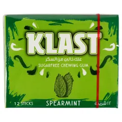 Klast Sugar Free Spearmint Chewing Gum 12pc