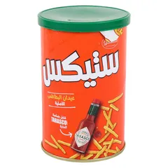 عيدان بطاطا متبل بصلصة تباسكو الحارة