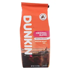 Dunkin Donuts Original Blend Medium Roast Whole Bean Coffee 340g