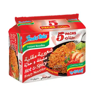 Indomie Hot & Spicy Fried Noodles 5x80g (multipack)