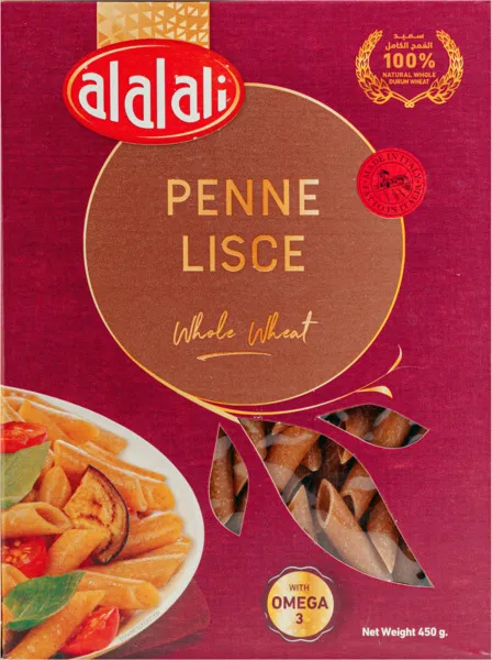 Al Alali Whole Wheat Penne Pasta With Omega 3 450G