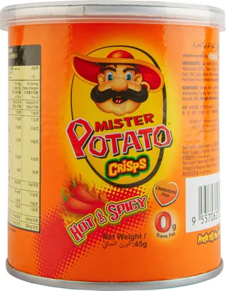 Mister Potato Chips Hot & Spicy Potato Crisps 45G