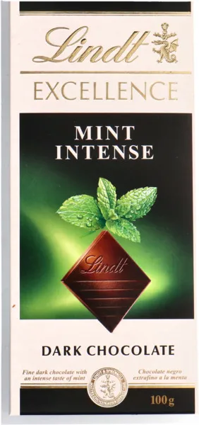Lindt Excellence Mint Intense Dark Chocolate Bar 100G
