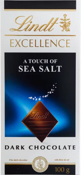 Lindt Excellence Sea Salted Dark Chocolate Bar 100G