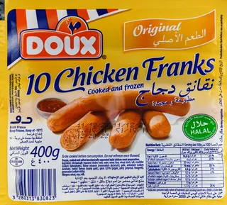 Doux Chicken Franks 400G