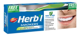 Dabur Herb'l Smokers Natural Toothpaste With Toothbrush