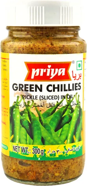 Priya Pickle Sliced Green Chili 300G
