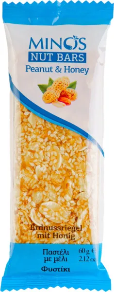 Minos Nut Bar Peanut & Honey 60G