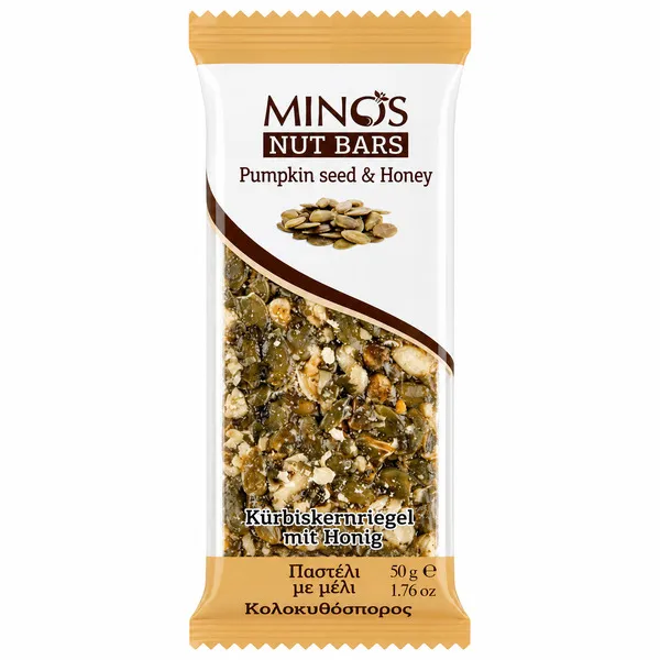 Minos Nut Bar Pumpkin Seed & Honey 50G