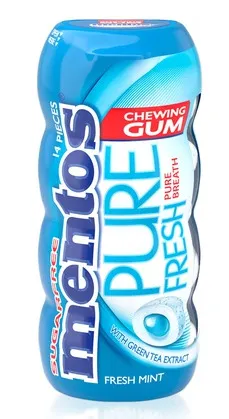 Mentos Pure Fresh Fresh Mint Sugar Free Gum 24G
