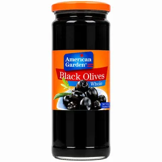 American Garden Black Olives Whole 450G