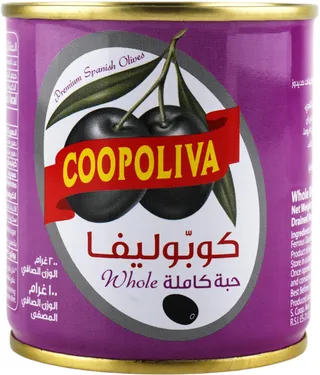 Coopoliva Whole Black Olives 100G
