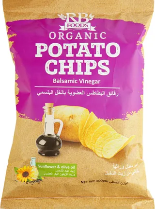 Rb Foods Organic Balsamic Vinegar Potato Chips 100G