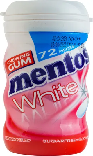 Mentos White Strawberry Gum 103G