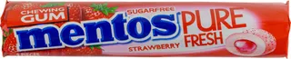 Mentos Pure Fresh Strawberry Chewing Sugar Free Gum 15.75G