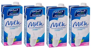 المراعي حليب طويل الأمد خالي الدسم بالفيتامين 1X4 لتر