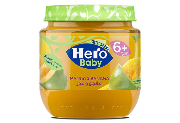 Hero Baby Food Mango Banana Puree 6 Months+ 125G