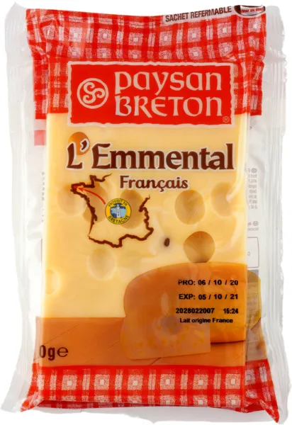 Paysan Breton Block Emmental Cheese 350G