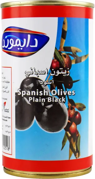 Diamond Spanish Black Olives Plain 350G