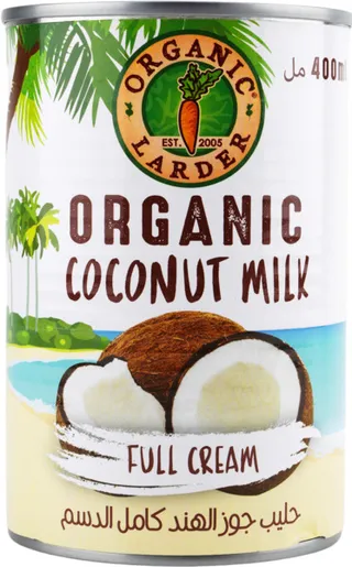 Organic Larder Coconut Milk Full Cream 400 Ml