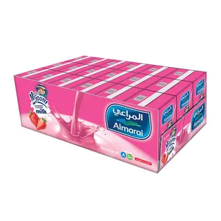 المراعي حليب طويل الأمد بالفراولة 18X150 مل