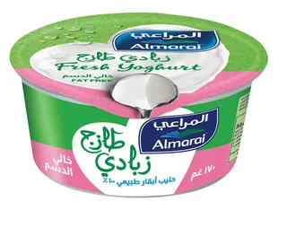 المراعي زبادي سادة خالي من الدسم 170 جم