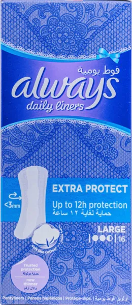 Always Liners Extra Protect Large 16's