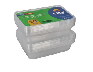 City Microwaveable Container With Lid 473Ml 10's