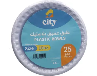City Plastic Bowl Small 296Ml 25's