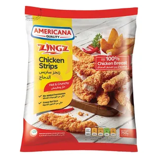 Americana Chicken Strips Spicy/Hot, 750g