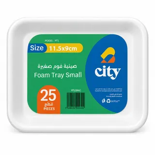 City Rectangular Foam Tray Small