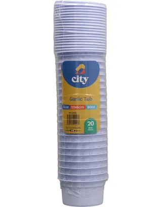 City Garlic Tub With Lid 20's